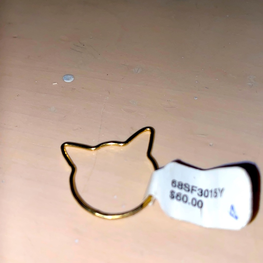 Gold filled  “kitty” ring size 6 BNWT